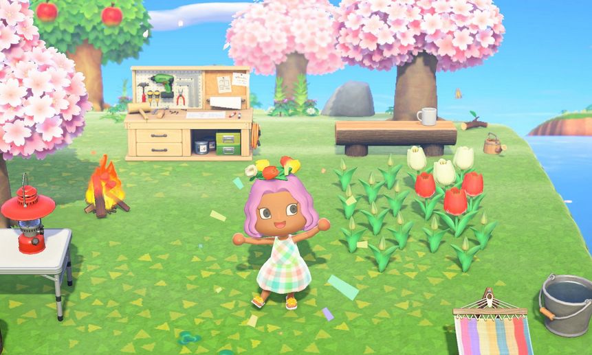 Скриншот из игры Animal Crossing от Nintendo.