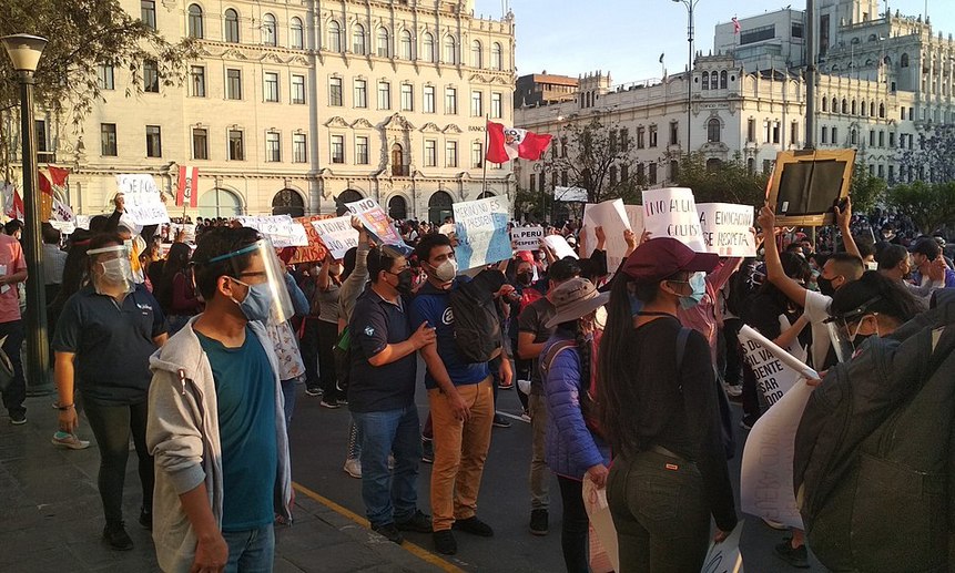 Протесты в Лиме Фото: Johnattan Rupire  (CC BY-SA 4.0)